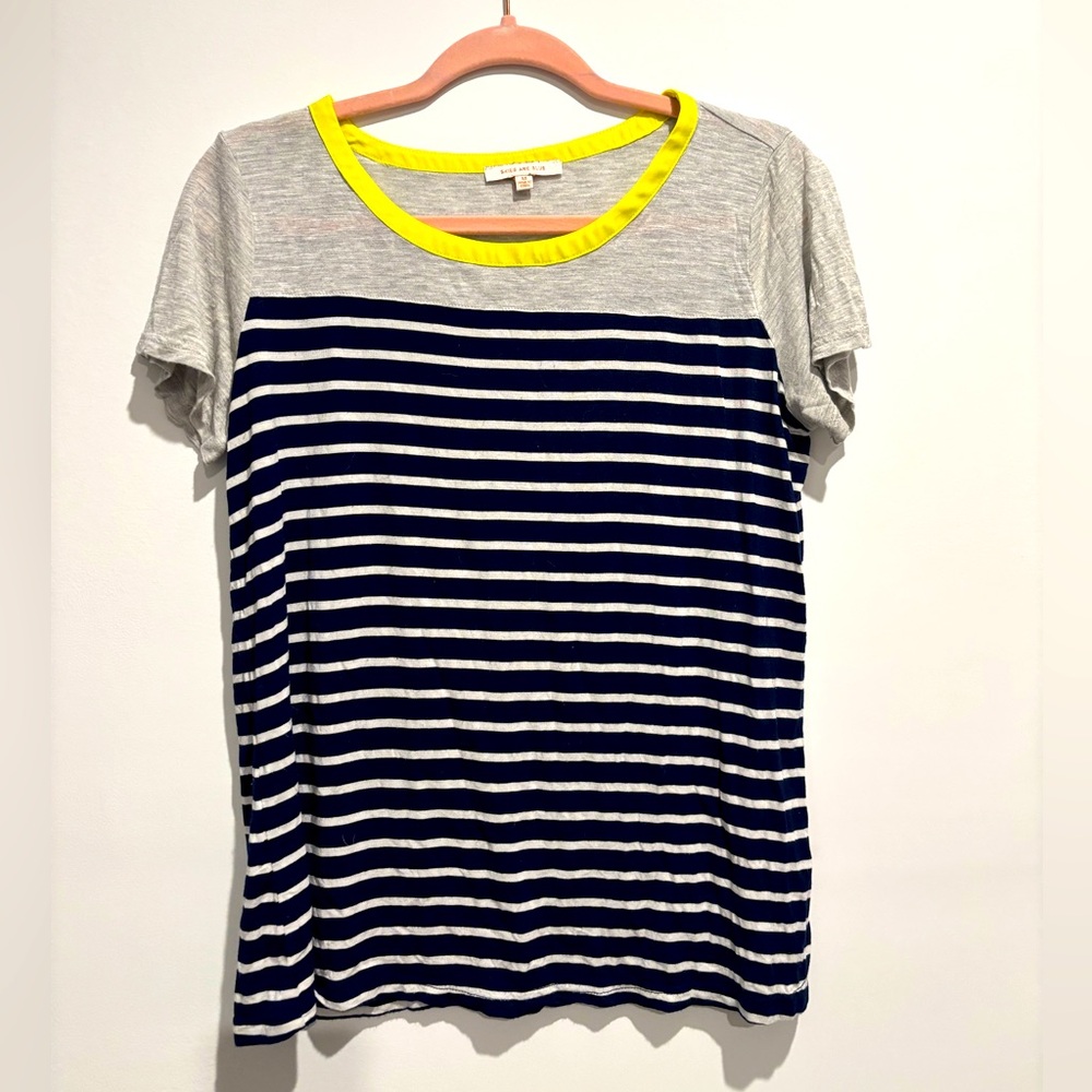 Skies are blue multicolored tee